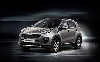 kia sportage, 2016, silver, HD wallpaper