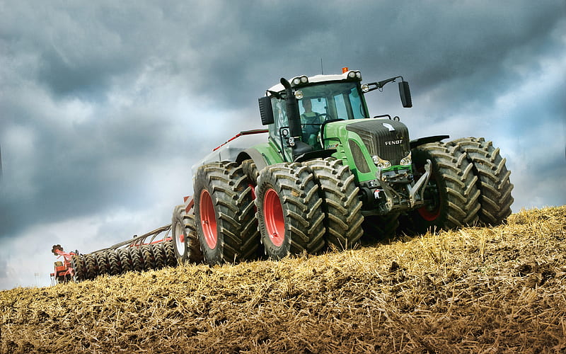 FENDT 939 Vario plowing field, 2019 tractors, agricultural machinery, R, tractor in the field, agriculture, Fendt, HD wallpaper