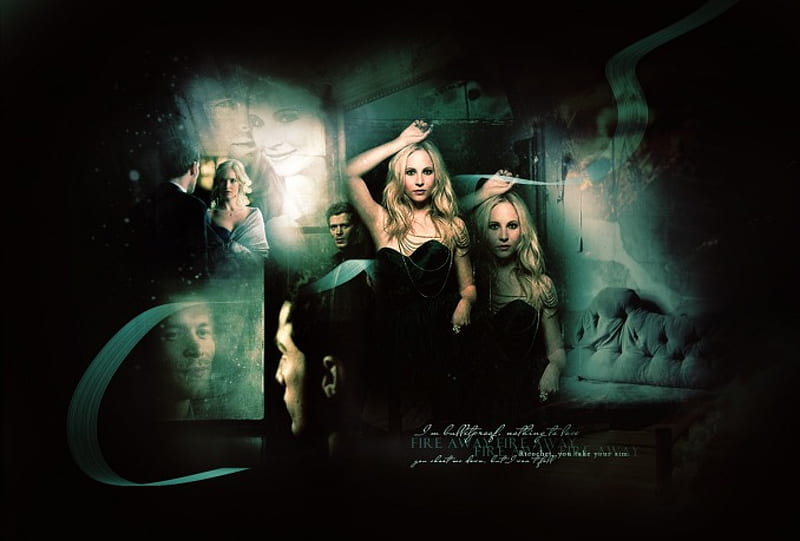 Klaus and Caroline, movie, vampire diaries, woman, caroline, masquerade,  ball, HD wallpaper