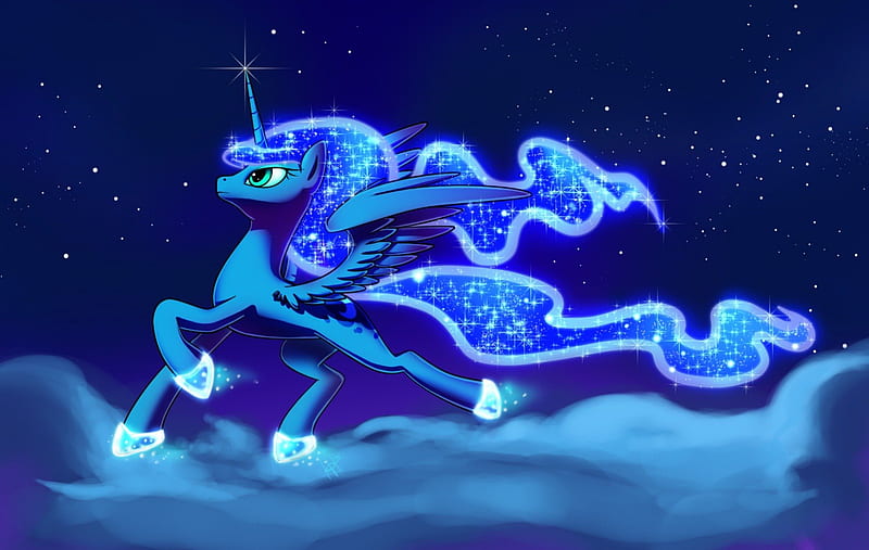 Princess Luna, My Little Pony, Friendship is Magic, Cartoon, moon, HD wallpaper