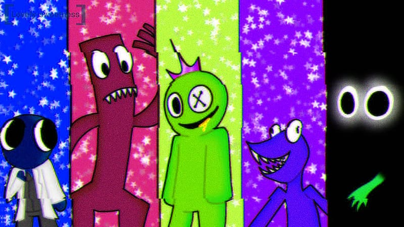 Rainbow Friends, green, friends, HD phone wallpaper