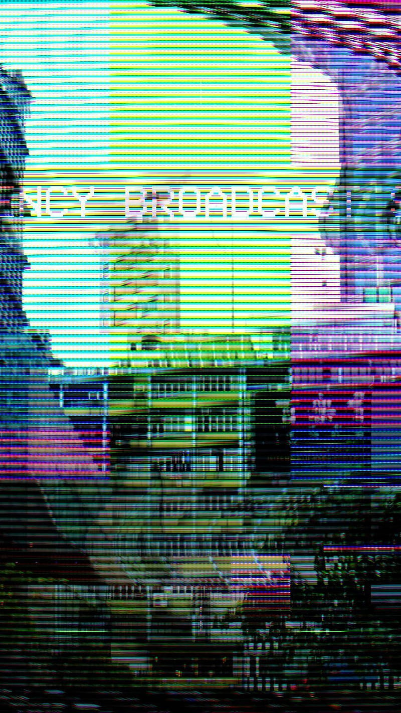 Glitchy Broadcast, abstract, glitch, gradient, HD phone wallpaper