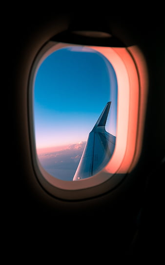 Airplane, window, porthole, view, wing, HD phone wallpaper | Peakpx