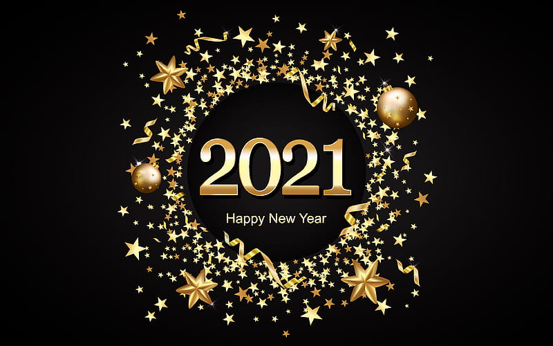 2021 New Year, 2021 black background, gold letters, 2021 concepts, Happy New  Year 2021, HD wallpaper | Peakpx