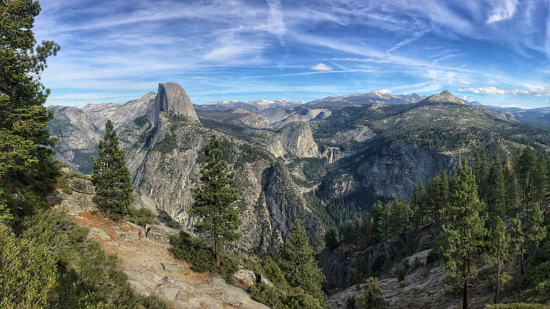 high angle view of mountain range, HD wallpaper