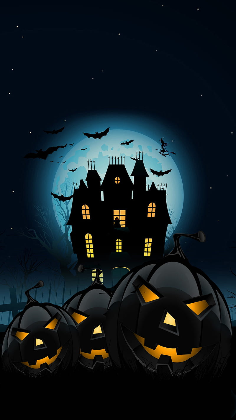 halloween, haunted, house, HD phone wallpaper