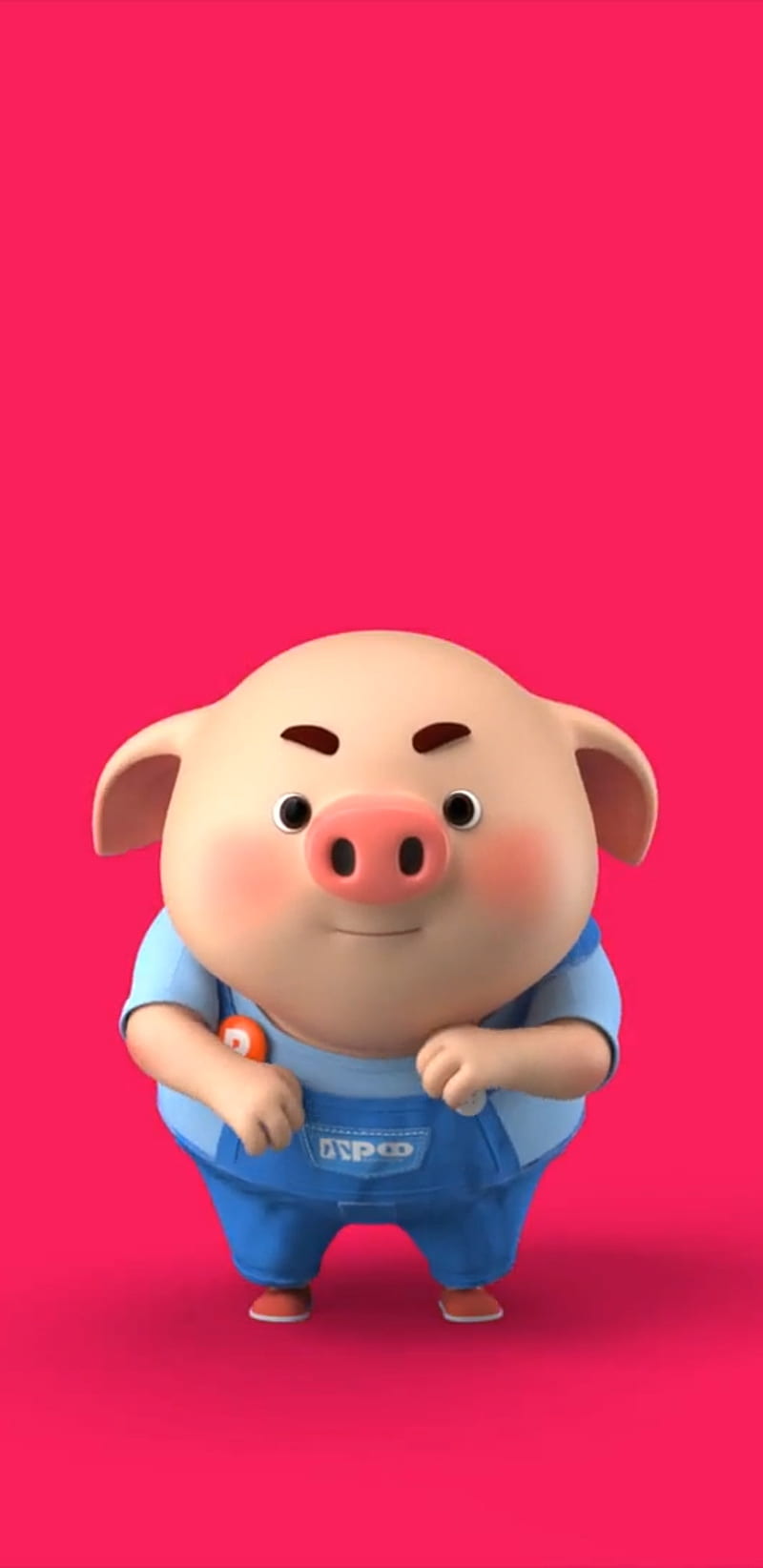 NotSoHappyPiggy, angry, cute, pink, pig, HD phone wallpaper