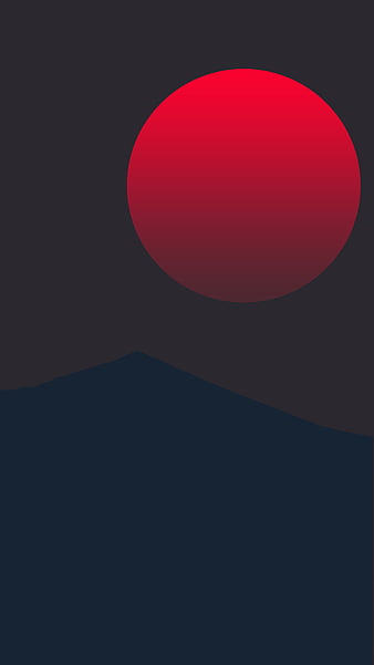 Mountains Vector Red Moon Sun Background Minimalism 4K HD Minimalism  Wallpapers, HD Wallpapers