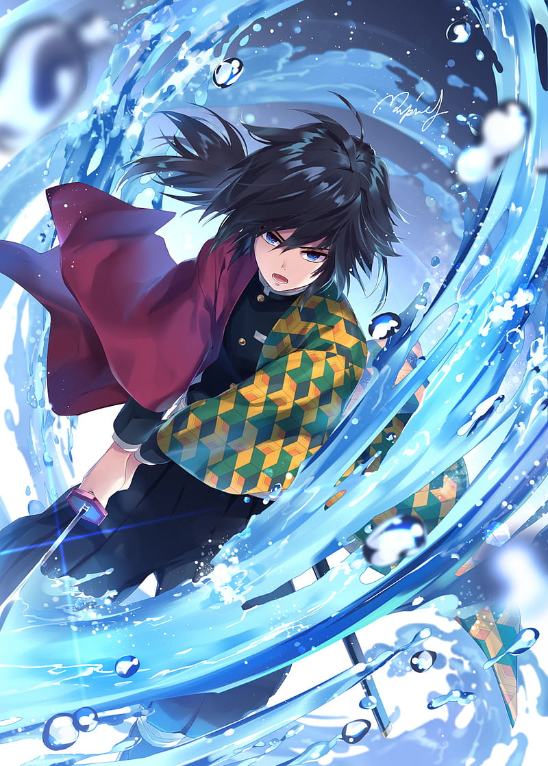 Giyu Tomioka Water Anime Demon Slayer Kimetsu No Yaiba Magic Manga Hd Mobile Wallpaper Peakpx