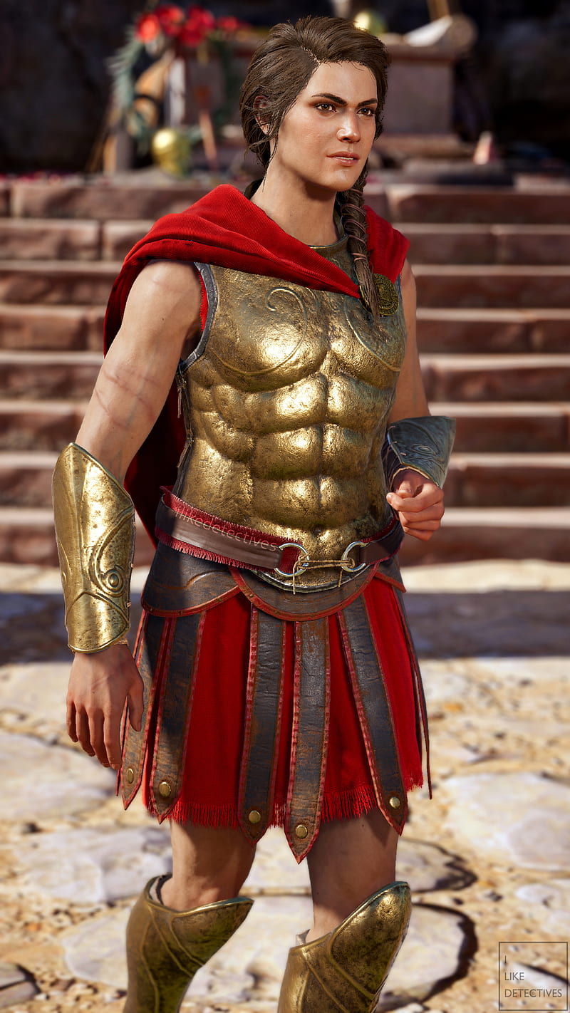 Spartan, armor, games, greek, historical, kassandra, odyssey, HD phone wallpaper