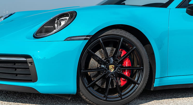 2020 Porsche 911 Carrera S Cabriolet (Color: Miami Blue) - Wheel, HD wallpaper