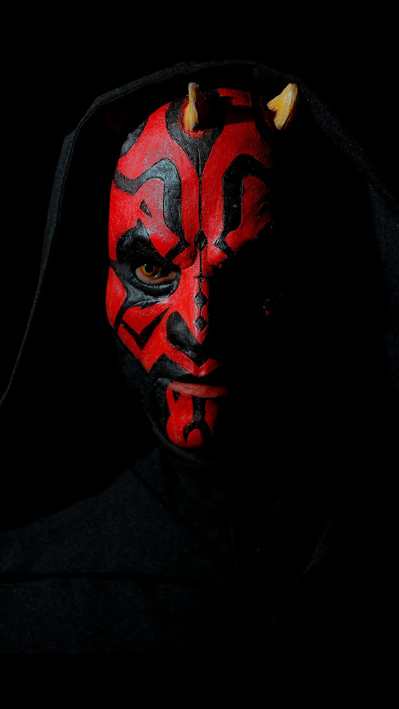 Sygdom Hængsel semafor Darth Maul, black, dark, devil, face, red face, scary, HD phone wallpaper |  Peakpx