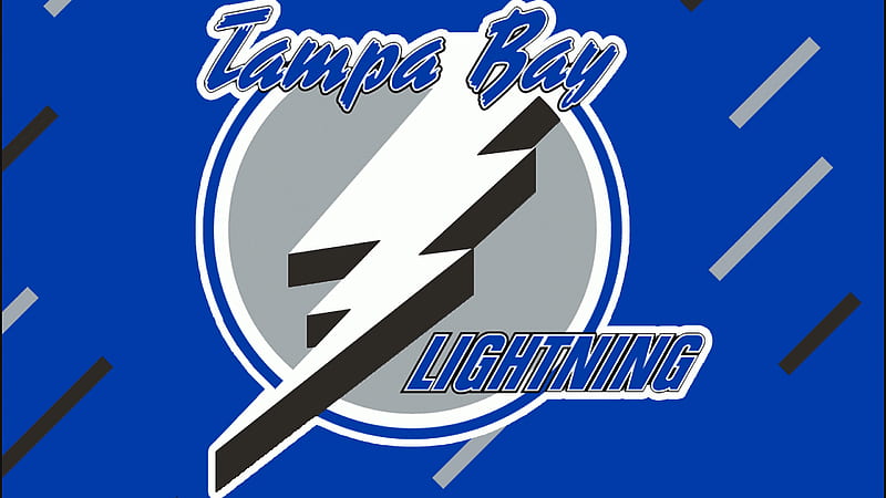 Emblem Logo NHL Tampa Bay Lightning In Light Blue Background Basketball Sports, HD wallpaper