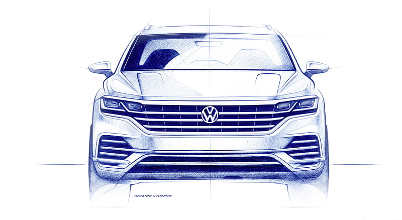 2019 Volkswagen Touareg - Design Sketch , car, HD wallpaper