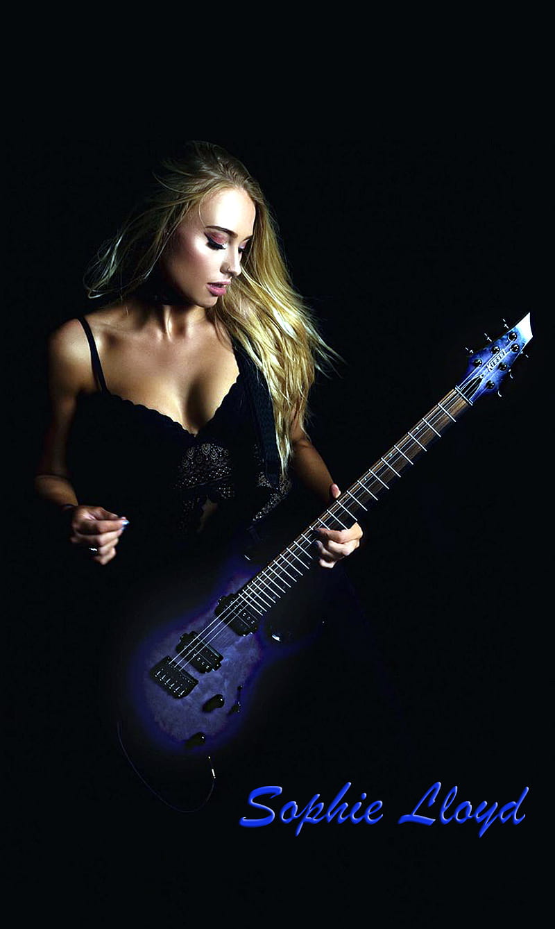Sophie Lloyd 02, female guitar player, guitar, music, sophie lloyd, HD phone wallpaper