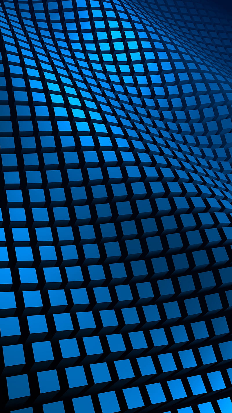 Blue Surface waves , cells, desenho, wave, net, black, HD phone wallpaper
