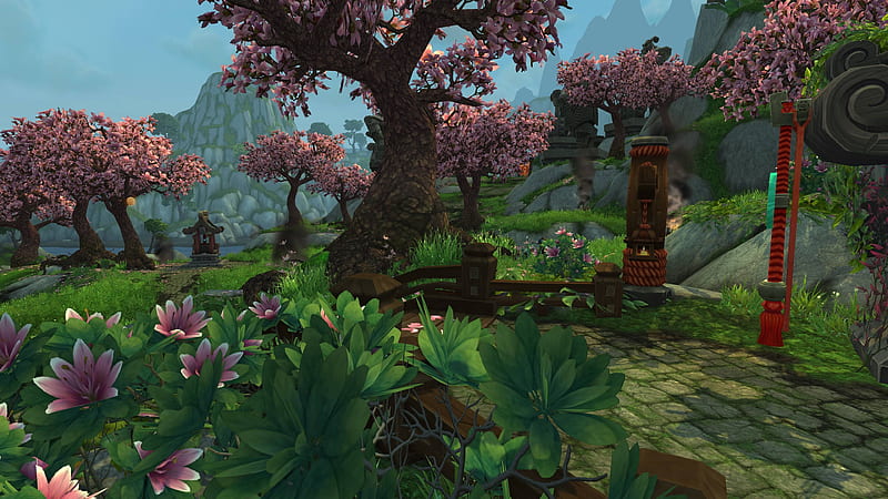 Flower Garden in the game World of Warcraft Mists of Pandaria, HD wallpaper