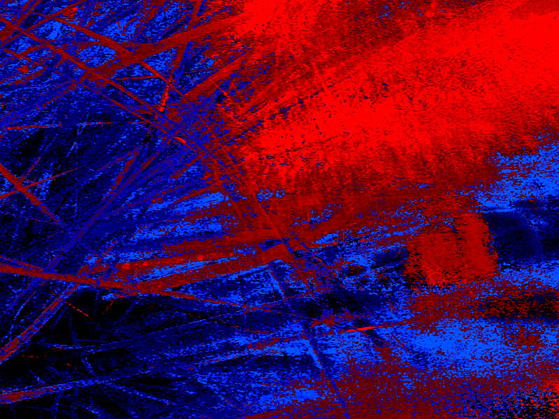 Ice and Blood, red, colors, blood, cold, cool, dark, bright, contrast, ice, blue, HD wallpaper