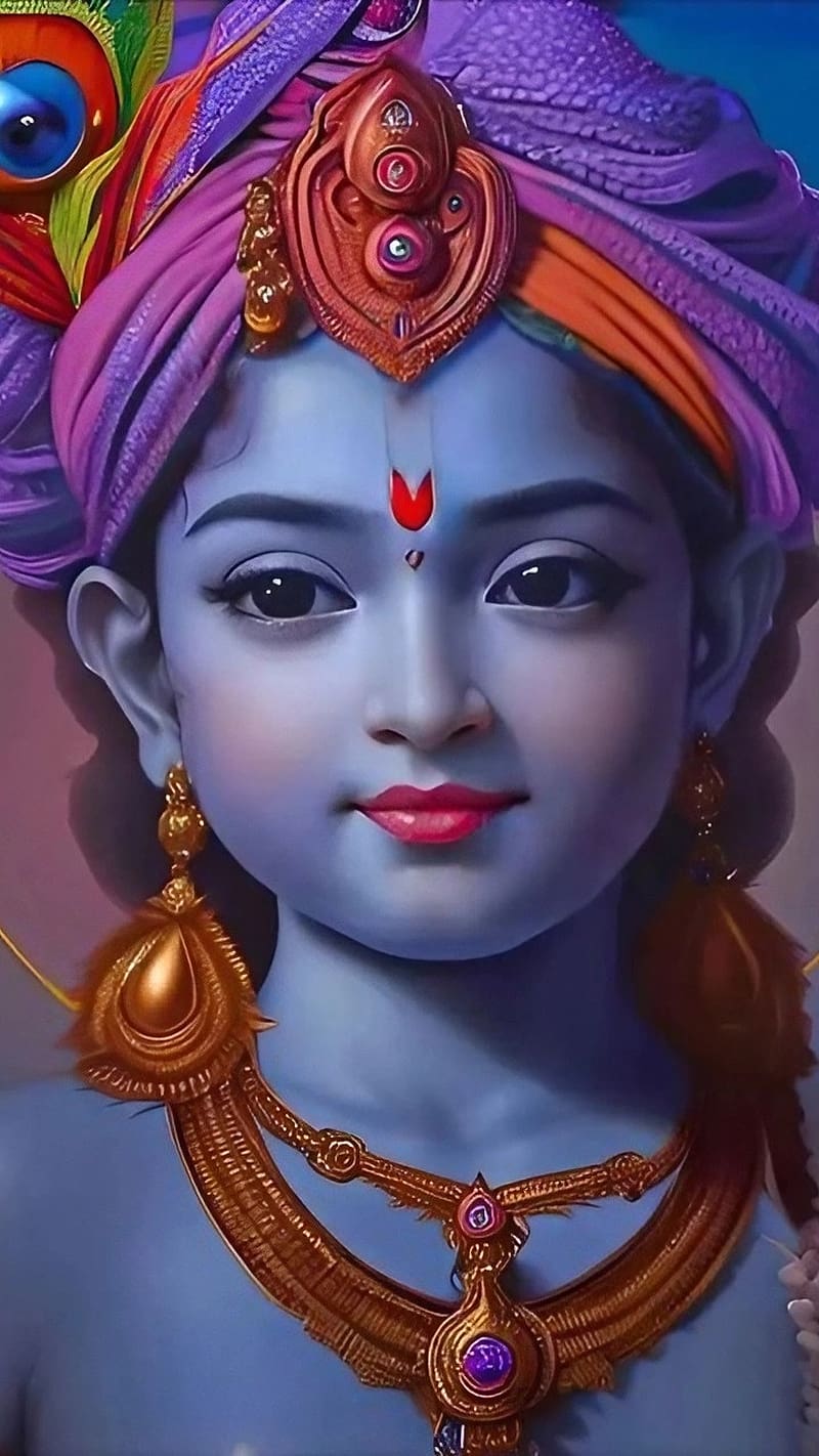Krishna Pics, Animated, lord, god, kanha, HD phone wallpaper