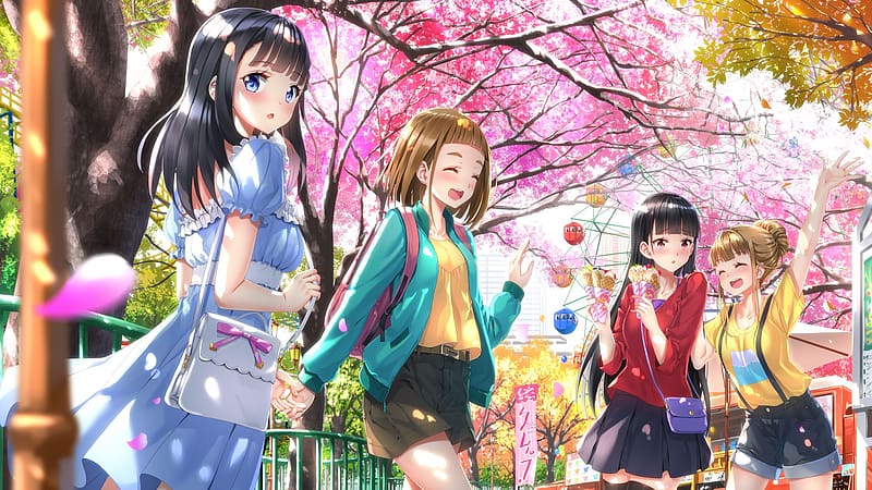 Anime, A Place Further Than The Universe, Mari Tamaki, Hinata Miyake, Shirase Kobuchizawa, Yuzuki Shiraishi, HD wallpaper