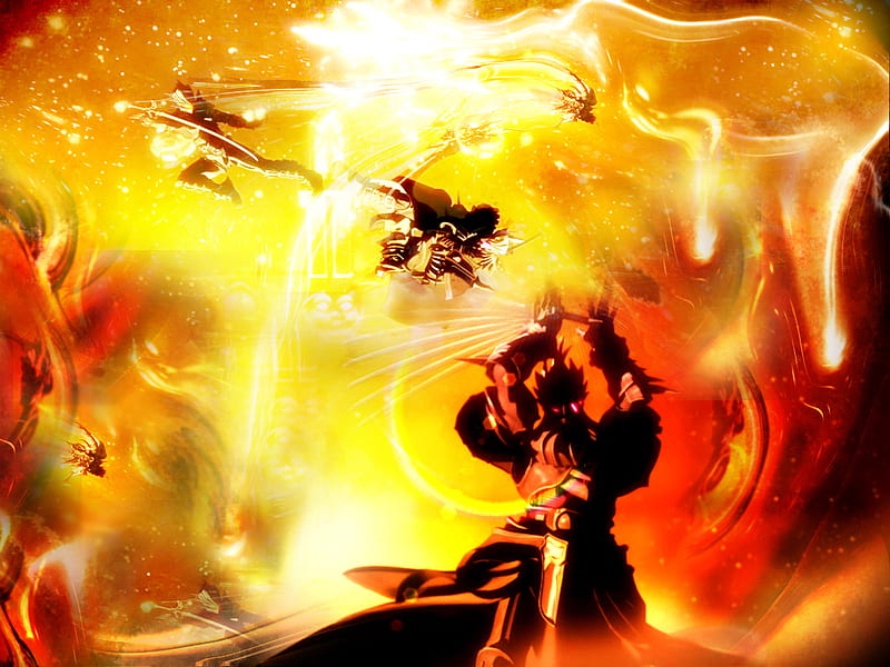 Karas , karas, flames, orange, HD wallpaper