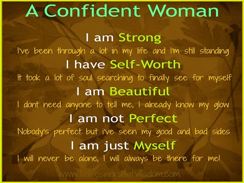 Confident woman, message, woman, confidence, quote, HD wallpaper | Peakpx