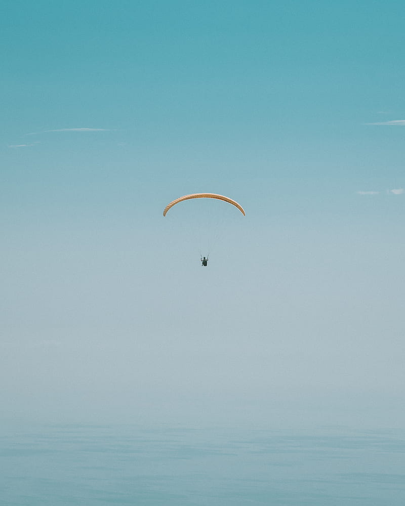gliding, paragliding, flight, sky, HD phone wallpaper