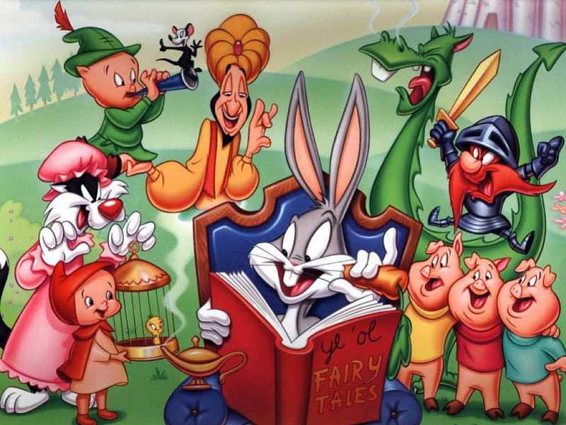 Looney Tunes, cartoons, tv show, bugs bunny, cartoon, animacion, HD wallpaper