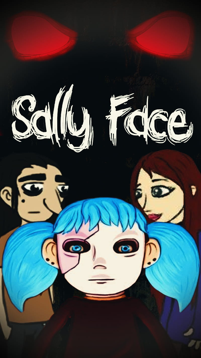Sally Face, black, demon, games, red eye, steam, HD phone wallpaper
