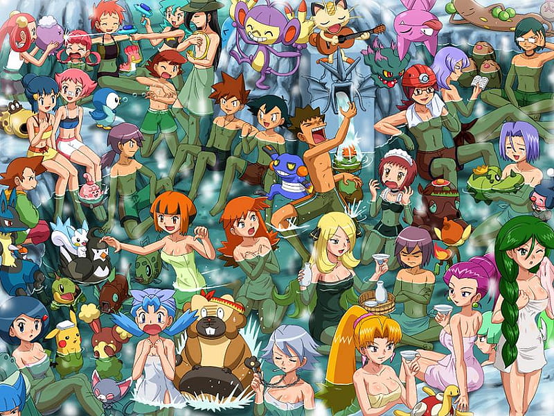 All pokemon girls, anime girl, other, HD wallpaper | Peakpx