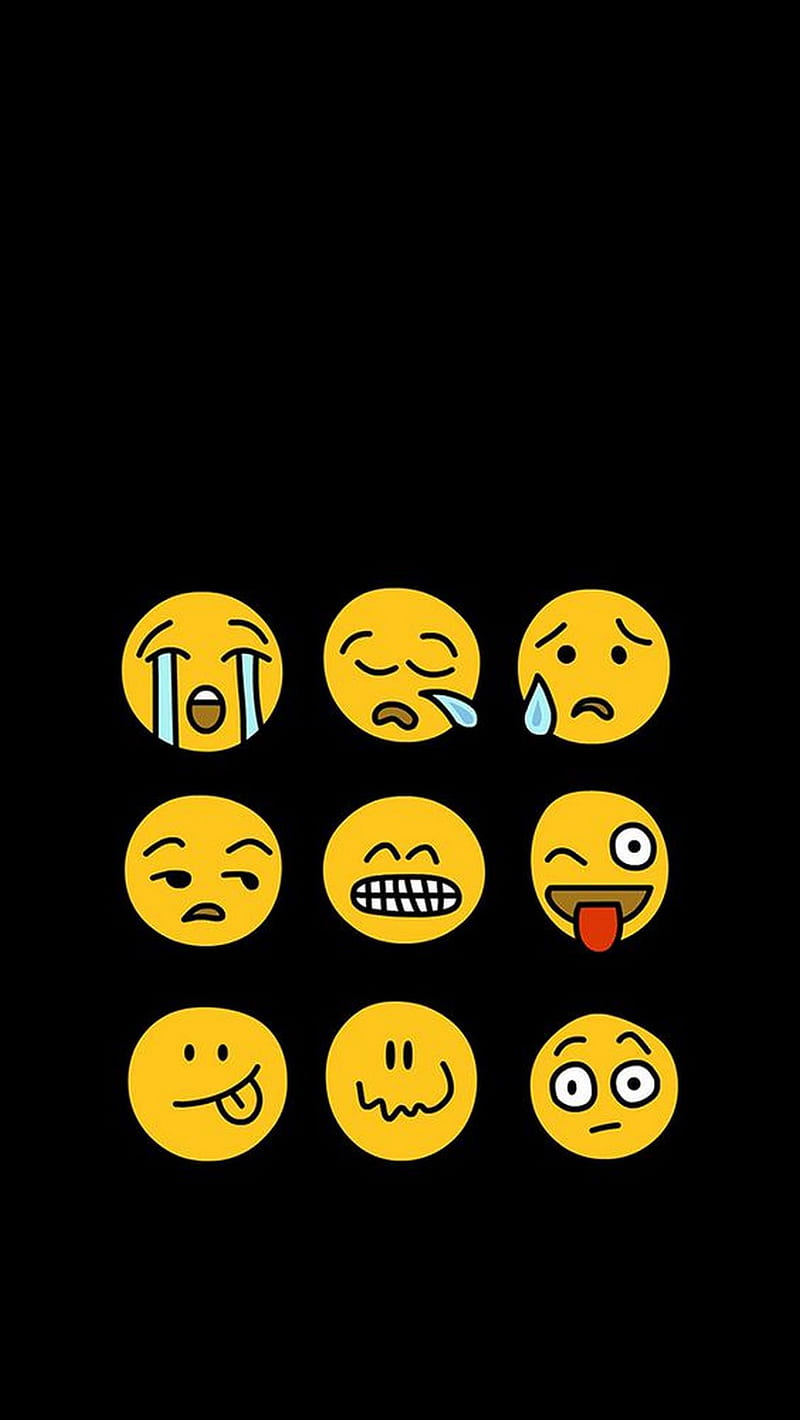 Emoji, cry, happy, sad, sadnes, smile, wondering, HD phone wallpaper