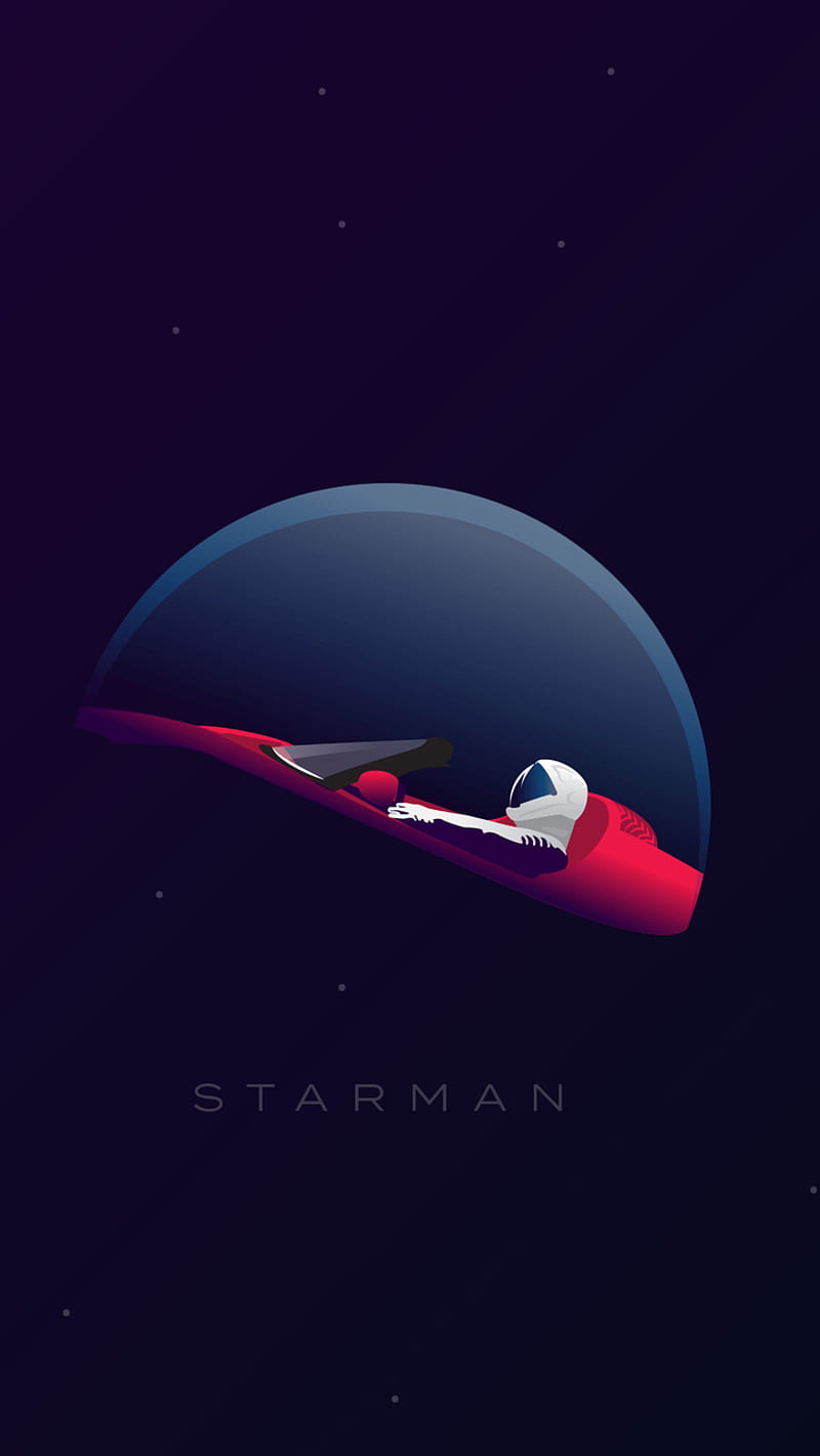 Starman, elon musk, manpie, mars, space, tesla, HD phone wallpaper