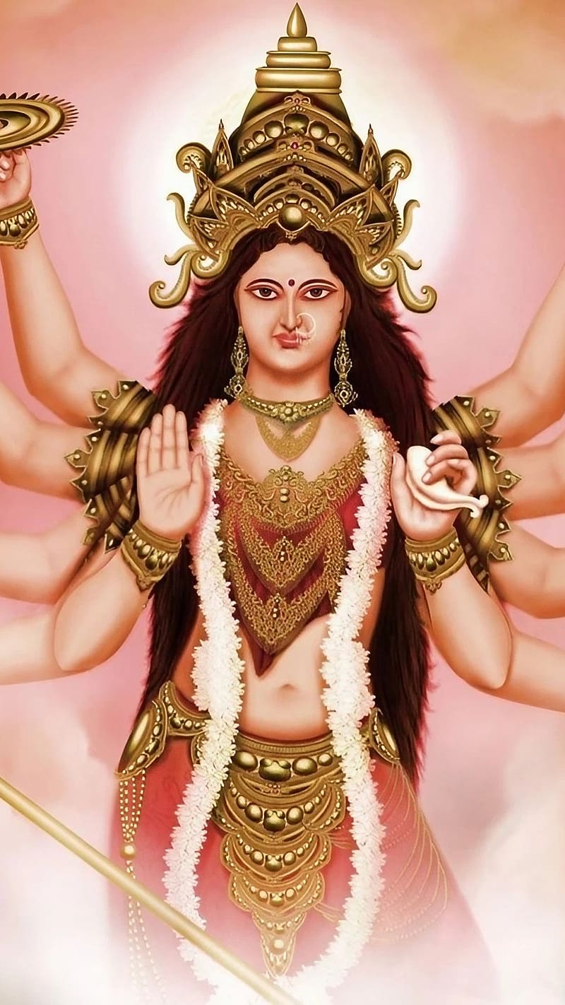 Mataji , Art Work, goddess, maa devi, hindu god, HD phone wallpaper