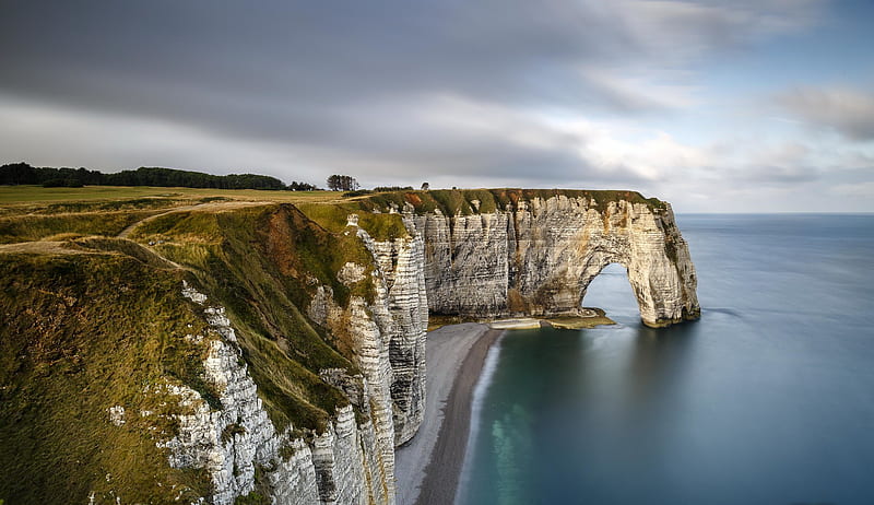 Earth, Coastline, Normandy , Arch , Cliff, HD wallpaper