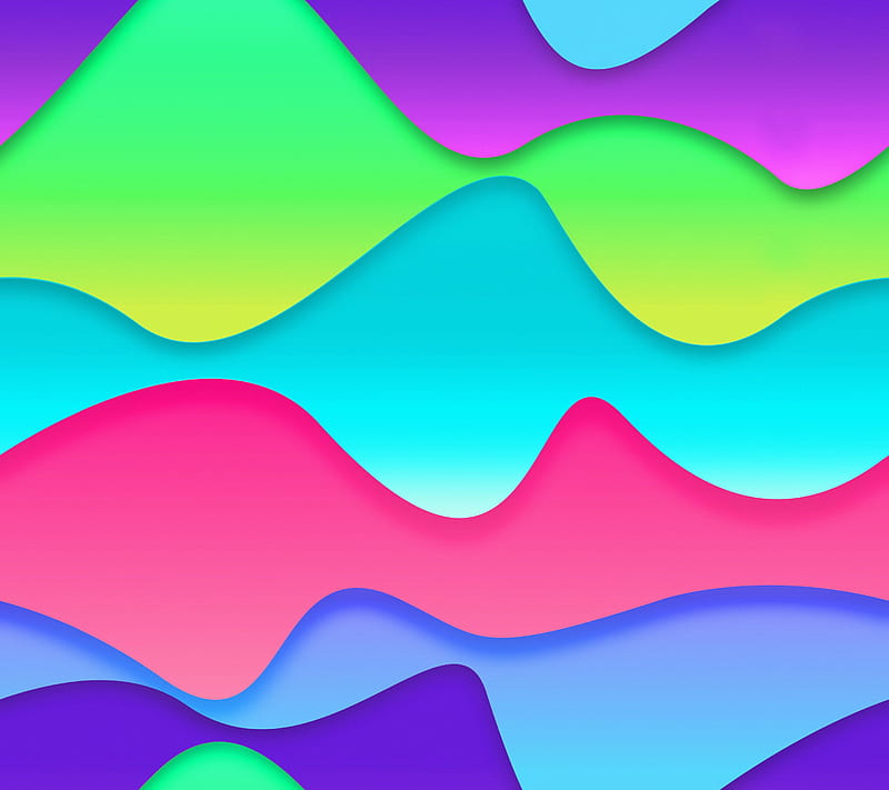 Colorful, abstract, android, background, colors, desenho, layers, material, pattern, rainbow, HD wallpaper