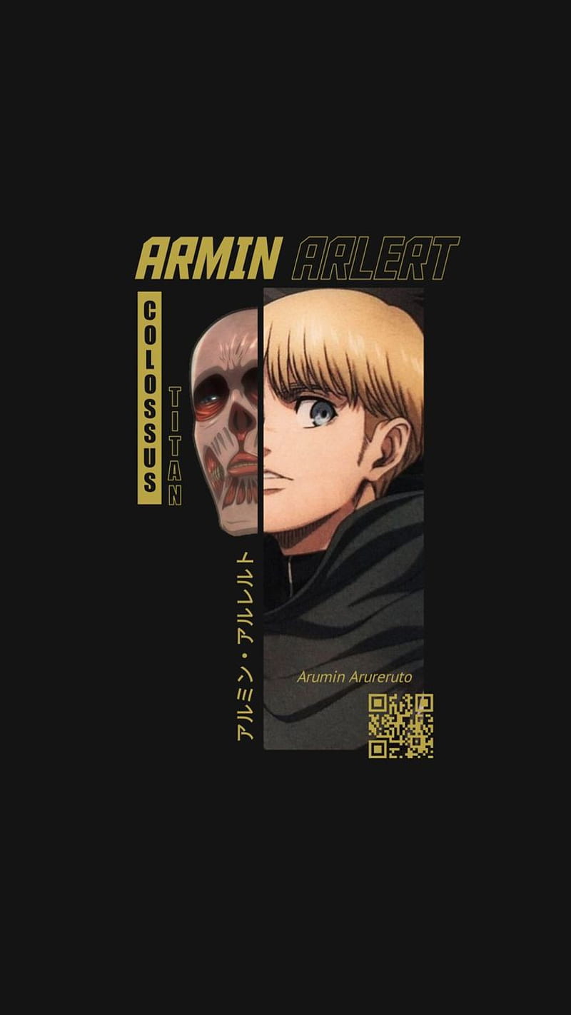 Armin Alert, armin, attack on titan, black, handsome, scouts region, yellow, HD phone wallpaper