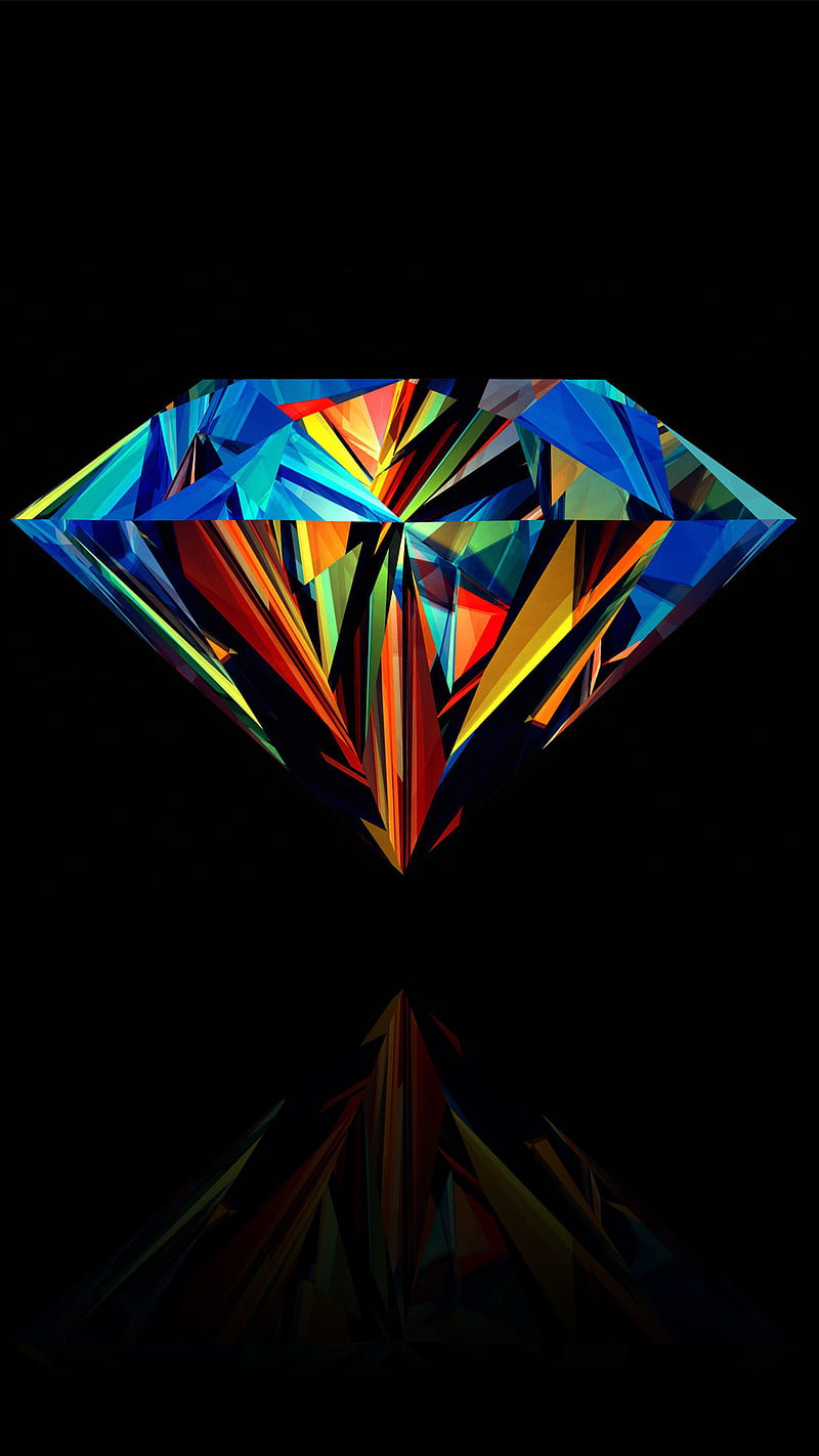 Colourful Diamond, dimond, HD phone wallpaper