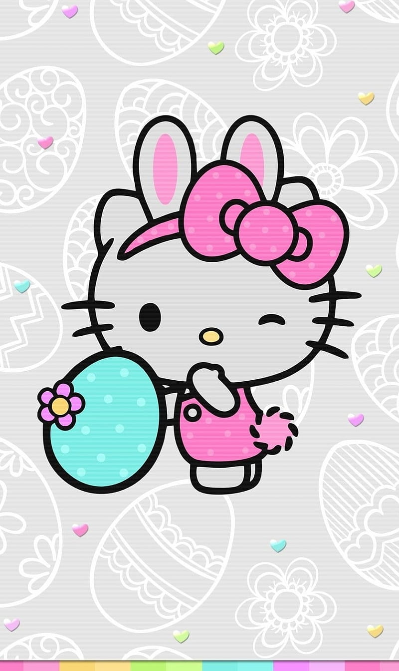 Hello kitty Easter, bunny, hello kitty, spring, HD phone wallpaper | Peakpx