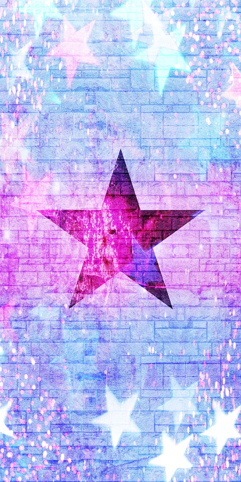 Star Wall, pink, purple, sparkle, HD phone wallpaper