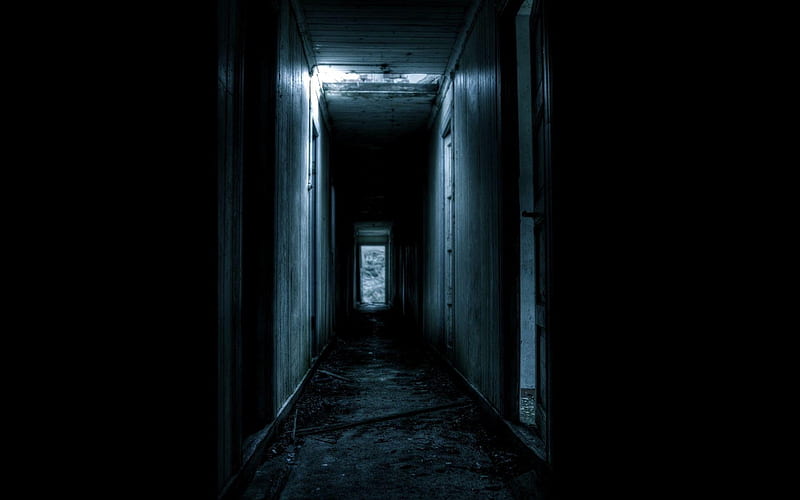 underground, creepy, walls, scary, light, hallway, HD wallpaper