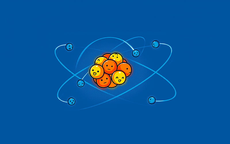 protons electrons neutrons, electrons, protons, neutrons, feelings, HD wallpaper
