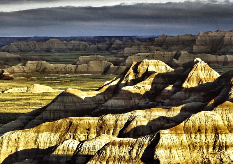 Badlands National Park USA, National Park, South Dakota, graphy, wide screen, Badlands, scenery, landscape, HD wallpaper