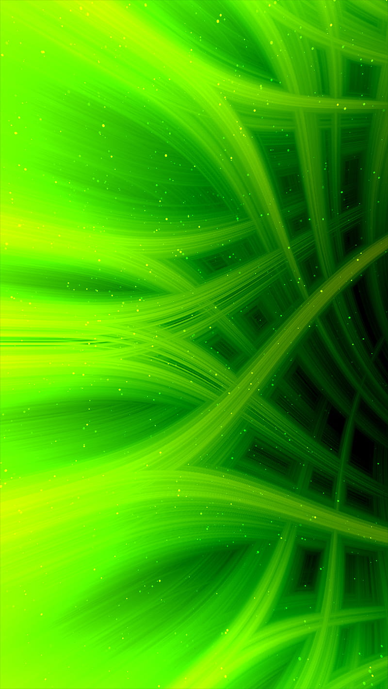 Fabric of Time, abstract, curves, green, lines, organic, space, sparcles, HD phone wallpaper