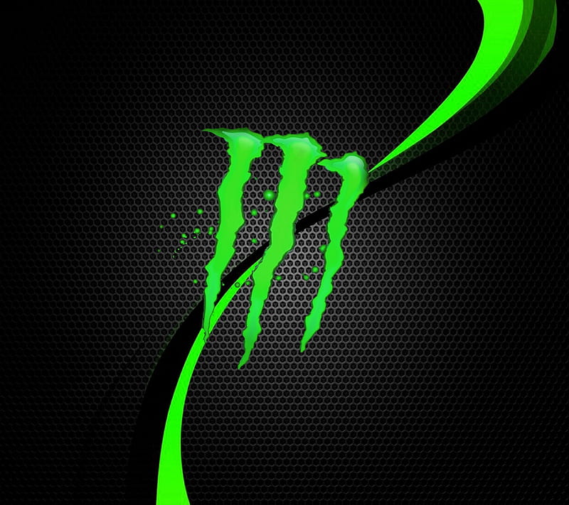 Monster, green, logo, net, HD wallpaper