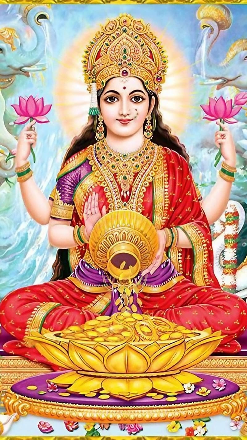 Maa Laxmi, Goddess, goddess of wealth, lakshmi maa, HD phone ...