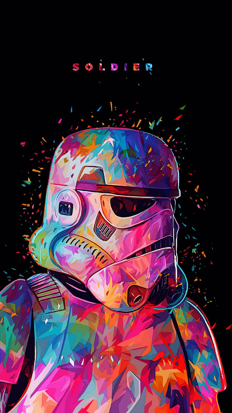 StormTrooper, art, colour, colourful