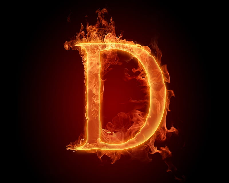 Alphabet D, abstract, fire, flame, galaxy letter, note, sign, word, HD  wallpaper | Peakpx