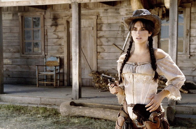 Cowgirl~penelope Cruz Cowgirl Movie Water Trough Trough Penelope Cruz Hat Hd Wallpaper