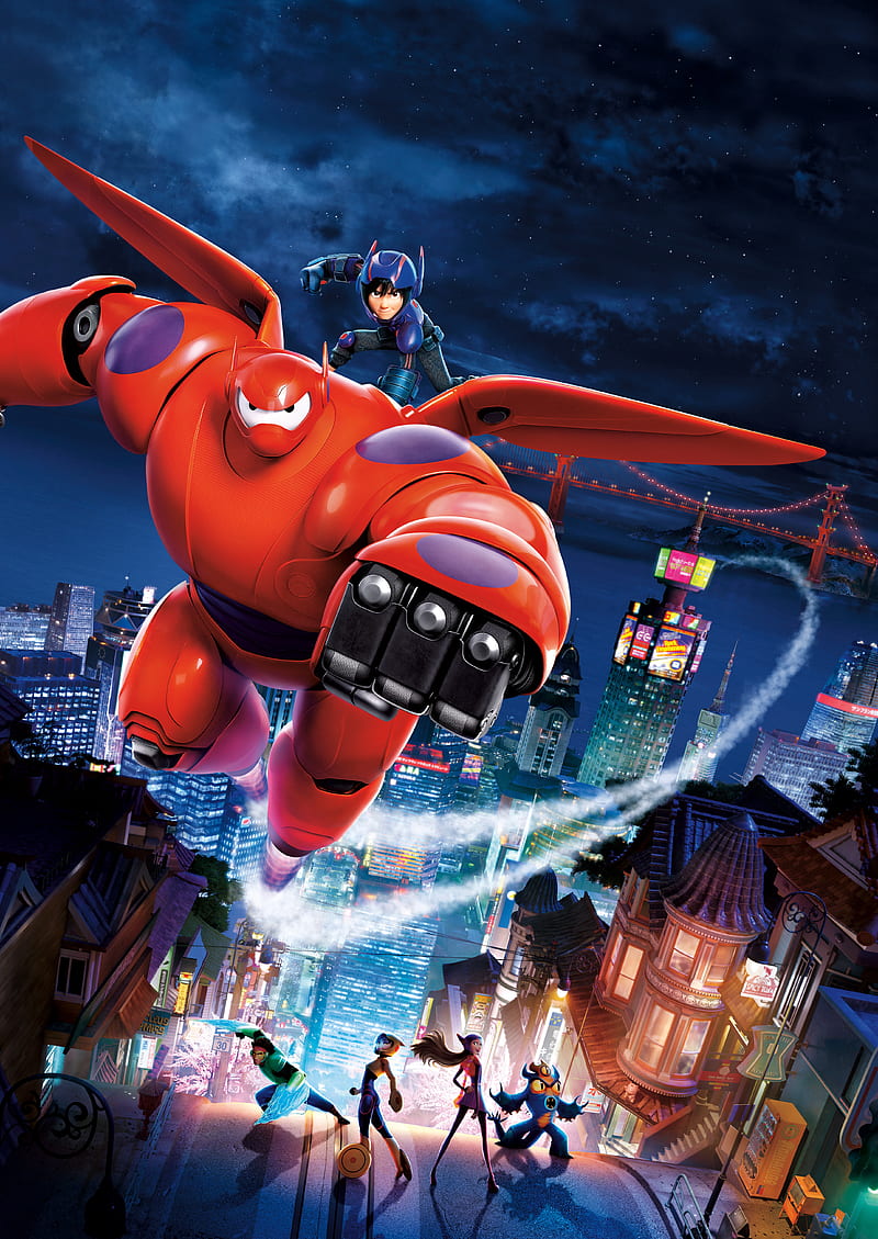 Big hero 6, animacion, disney, film pixar, HD phone wallpaper