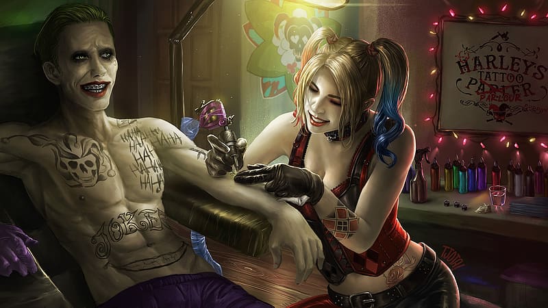 Harley Quinn Joker Tattoo Suicide Squad Poster, harley quinn, heroes, logo,  dc Comics png | PNGWing